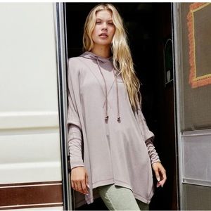 Free People/ Swingin' It Hoodie size Xs color Elderberry tea